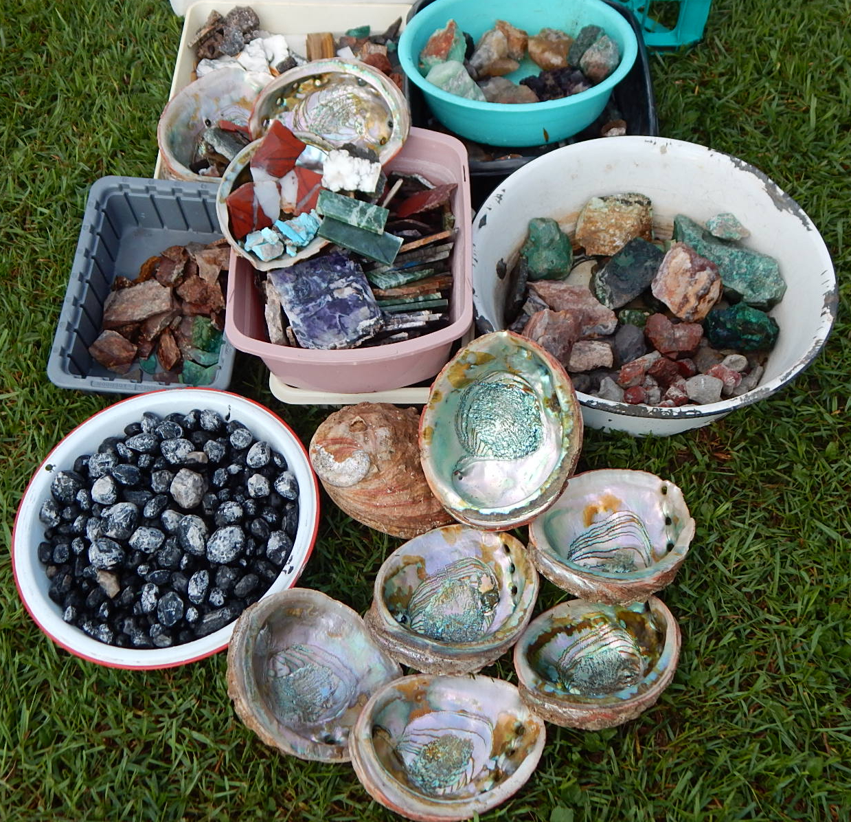 Assorted Rock Collection Lapidary Materials