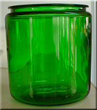 Collectible green glass humidifier bowl