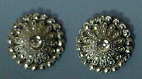 Silver metal post earrings