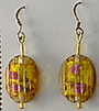 Vintage pressed glass bead hook earrings