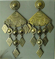 Brass big earrings