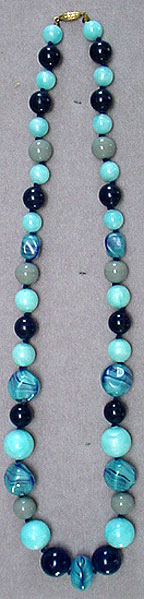 Plastic glass bead necklace
