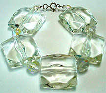 Plastic lucite bead bracelet