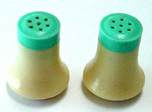 Vintage celluloid SP shakers
