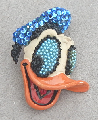 wendy gell rhineston donald duck signed, disney pin