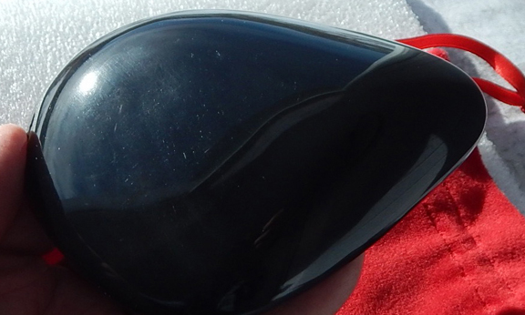 rainbow obsidian contour polished specimen
