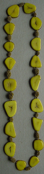 Vintage vegetable ivory & seed necklace