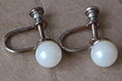 Sterling faux pearl