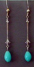 sterling with blue bead
