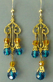 Filigree blue crystal