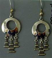 Silver oriental design dangles