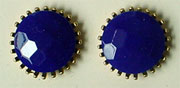 Faceted blue glass
