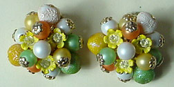 Faux pearl rhinestone flower