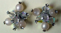 Cyrstal rhinestone clip on earrings