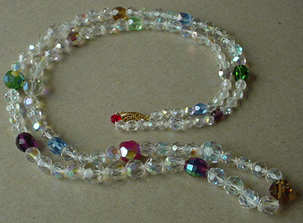 Vintage crystal bead necklace