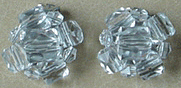 Clear crystal clip earrings