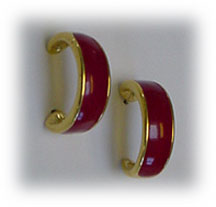 Napier red hoop stud