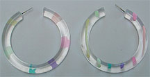 Lucite hoop post earrings