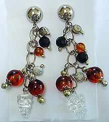 Lucite dangle post earrings