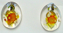 Vintage lucite screwback earrings