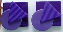 Plastic triangle clip on earrings
