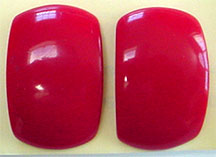 Plastic rectangle post earrings