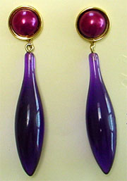 Lucite dangle post earrings