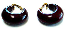 Plastic Sarah Cob clip on earrings