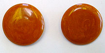 Vintage plastic clip on earrings