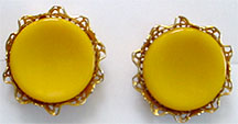 Vintage plastic clip on earrings