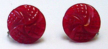 Vintage plastic screw back earrings
