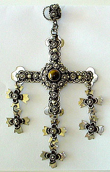 Mexican silver Taxco cross