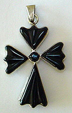 Mexico Taxco silver abalone cross