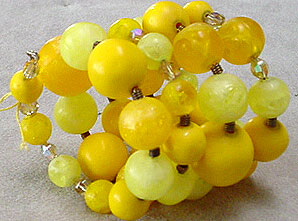 Plastic glass bead bracelet