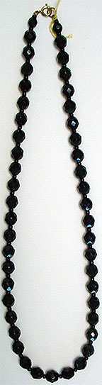 Black bead necklace