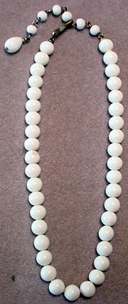 Vintage white bead necklace