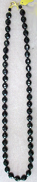 Black bead necklace