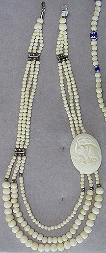 Bone bead necklace